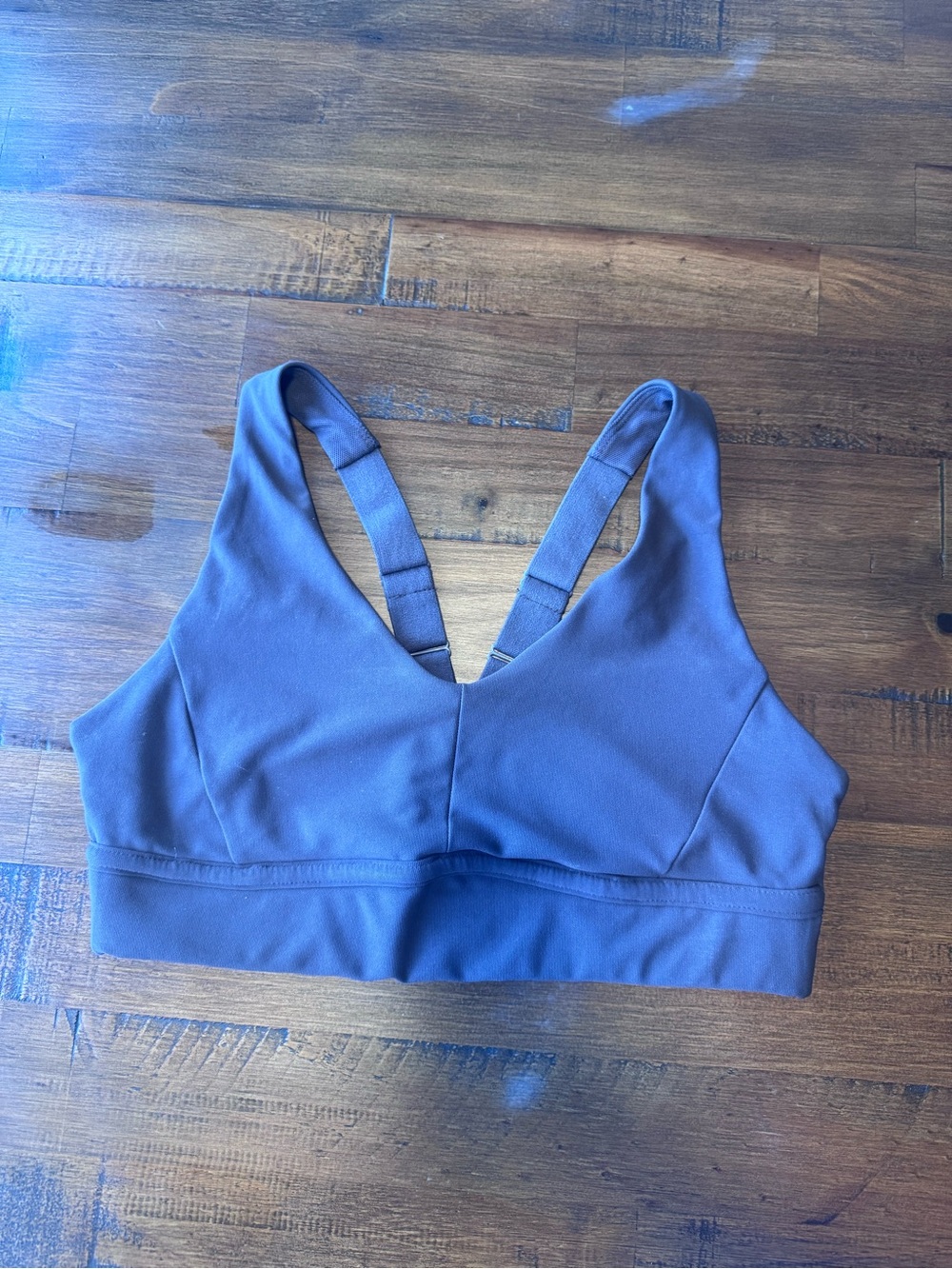 Xersion Mauve Double-Back V-Neck Sports Bra